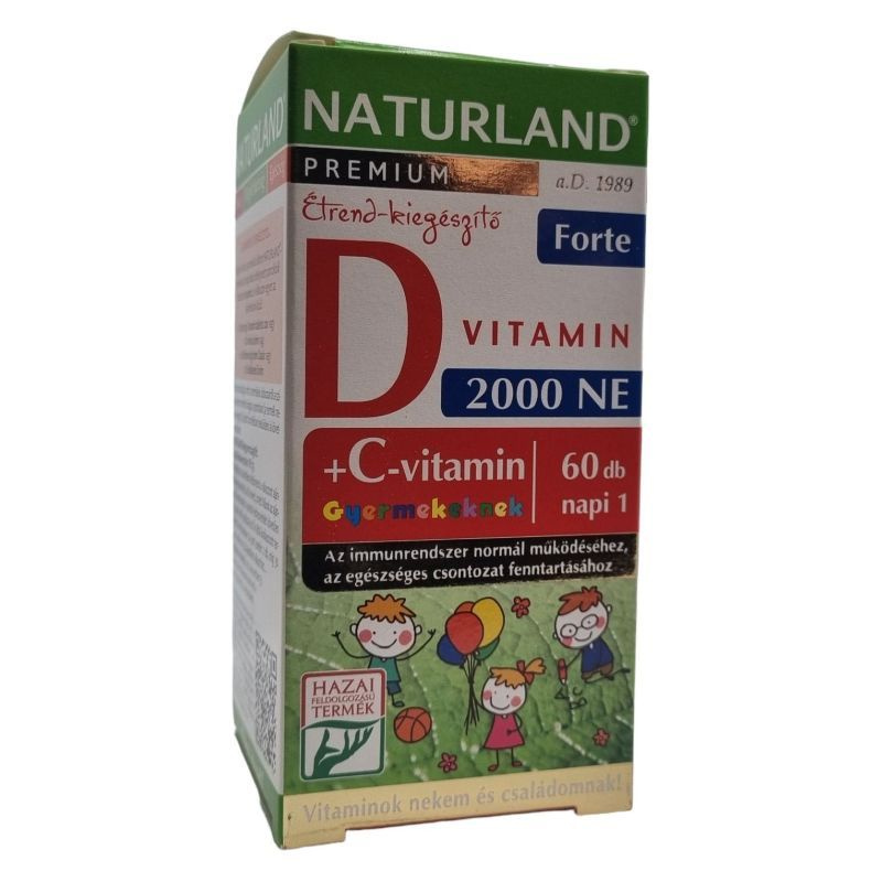 Ft Naturland D Vitamin Forte R G Tabletta Gyermekeknek C