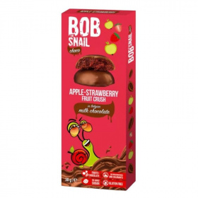 Bob Snail gyümölcs snack étcsokoládéban (alma-eper) 30g