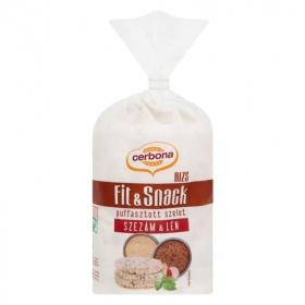 Cerbona Fit & Snack puffasztott rizsszelet - len-szezám 90g