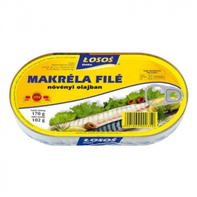 Losos makrélafilé olajban 170g