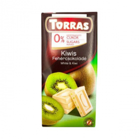 Torras gluténmentes kiwis fehércsokoládé hozzáadott cukor nélkül 75g