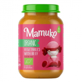 Mamuko bio zöldségek marhahússal babáknak 6 hónapos kortól 190g