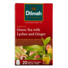 Dilmah zöld tea licsi gyömbér 20db 