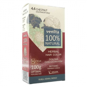 Venita 100% natural gyógynövényes hajfesték (4.4 gesztenye barna) 100g