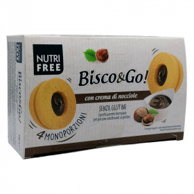 Nutri Free bisco&go mogyorókrémmel töltött linzer (4 x 40g) 160g