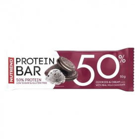 Nutrend protein szelet 50% cookies and cream 50g