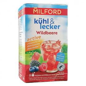 Milford kühl & lecker active erdei gyümölcs ízű hidegen készíthető gyümölcstea (20db) 50g