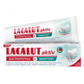 Lacalut fogkrém aktiv gum protection+sensitivity 75ml