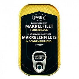 Saeby makrélafilé (napraforgó olajban) 125g