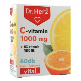 Dr. Herz c-vitamin 1000 mg+d3-vitamin 1000 ne kapszula 60db