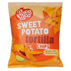 Poco Loco tortilla chips édesburgonya-lime 125g