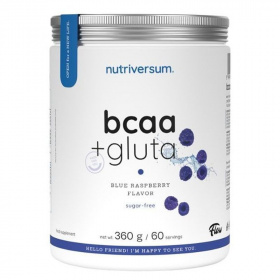 Nutriversum Flow BCAA + Gluta Sugar Free Blue Raspberry por 360g