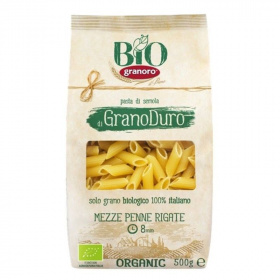 Granoro bio tészta mezze penne rigate 500g