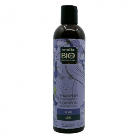 Venita 95% bio natural vegán regeneráló hajsampon (sérült, törékeny hajra lenmag kivonattal) 300ml