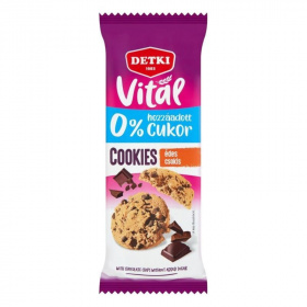 Detki Cookies cukormentes keksz csokoládé darabokkal 130g