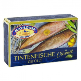 Mayflower töltött tintahaldarabok olajban 110g