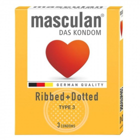 Masculan óvszer (Type 3, bordázott) 3db