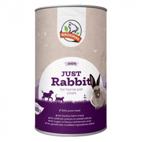 Farkaskonyha bio justrabbit nyúl 100% párolt hús és belsőség 400g