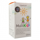Lipocell multikids folyékony étrend-kiegészítő (őszibarack ízesítéssel) 250ml 