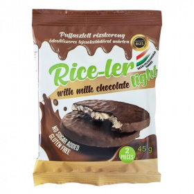 Rice-ler puffasztott rizskorong édesítőszeres tejcsokoládéval mártva 45g