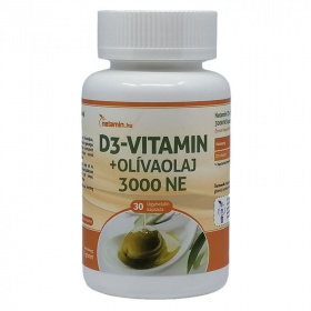 Netamin D3-vitamin 3000NE lágyzselatin kapszula + olívaolaj 30db - kifutó