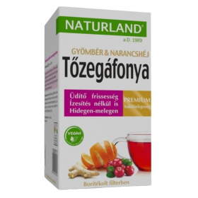 Naturland tőzegáfonya & gyömbér & narancshéj gyümölcstea 20db