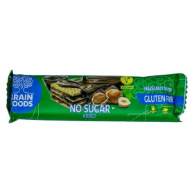 Brain Foods gluténmentes ostyaszelet (csokoládéba mártott, mogyorós kakaós krémmel töltött, édesítőszerekkel) 40g