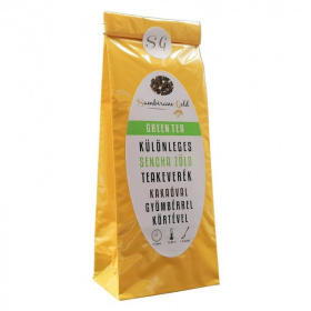 Sambirano Gold sencha zöld teakeverék (kakaóval, körtével és gyömbérrel) 50g