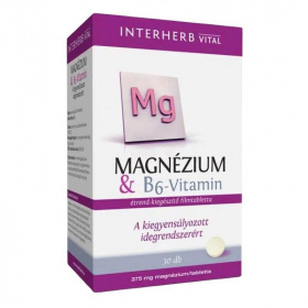 Interherb magnézium 375mg+b6-vitamin 30db