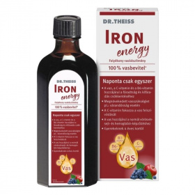 Dr.Theiss iron energy rágótabletta vassal, cinkkel és vitaminokkal alma-szőlő ízben 30db